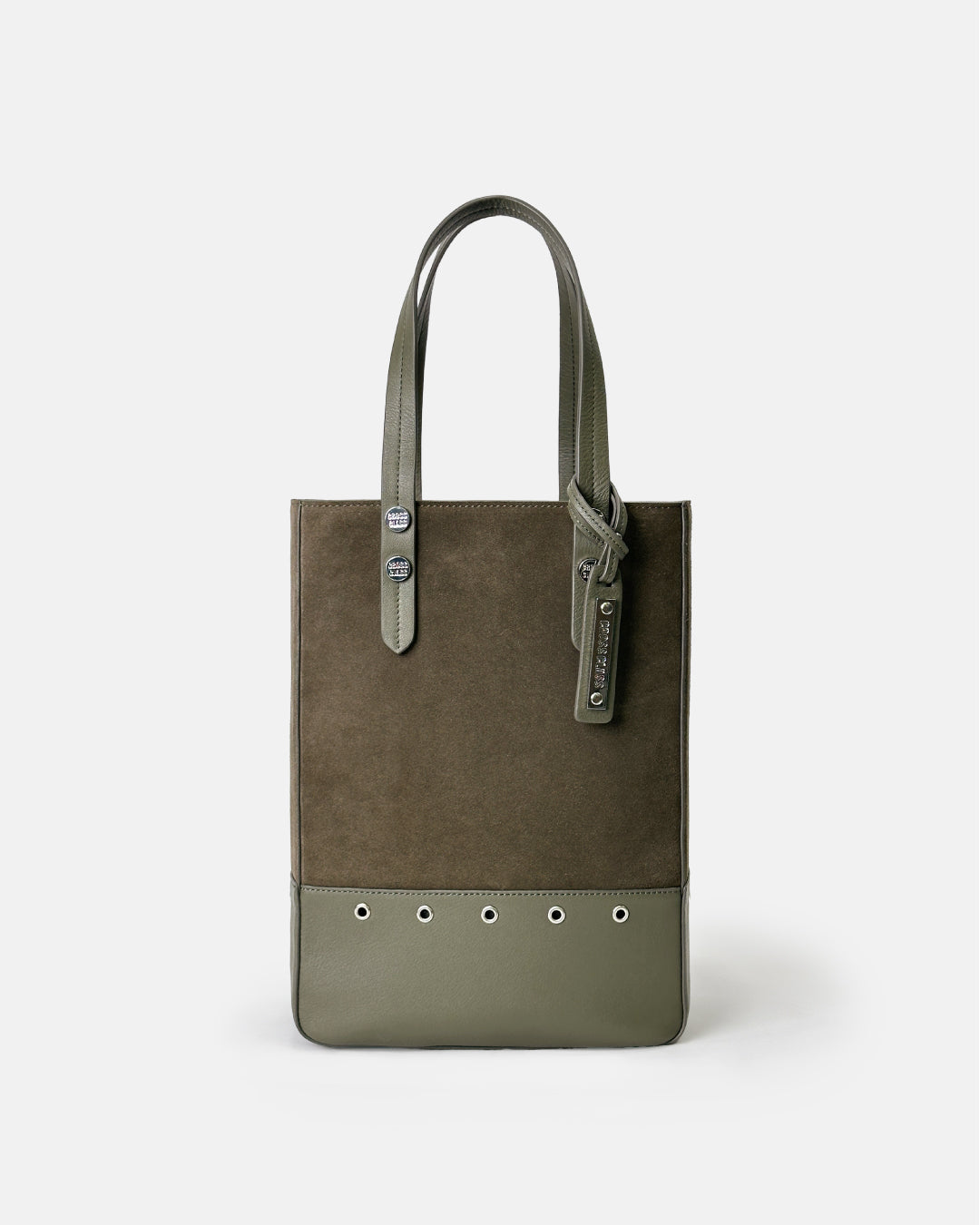 Suede Vertical Tote Bag