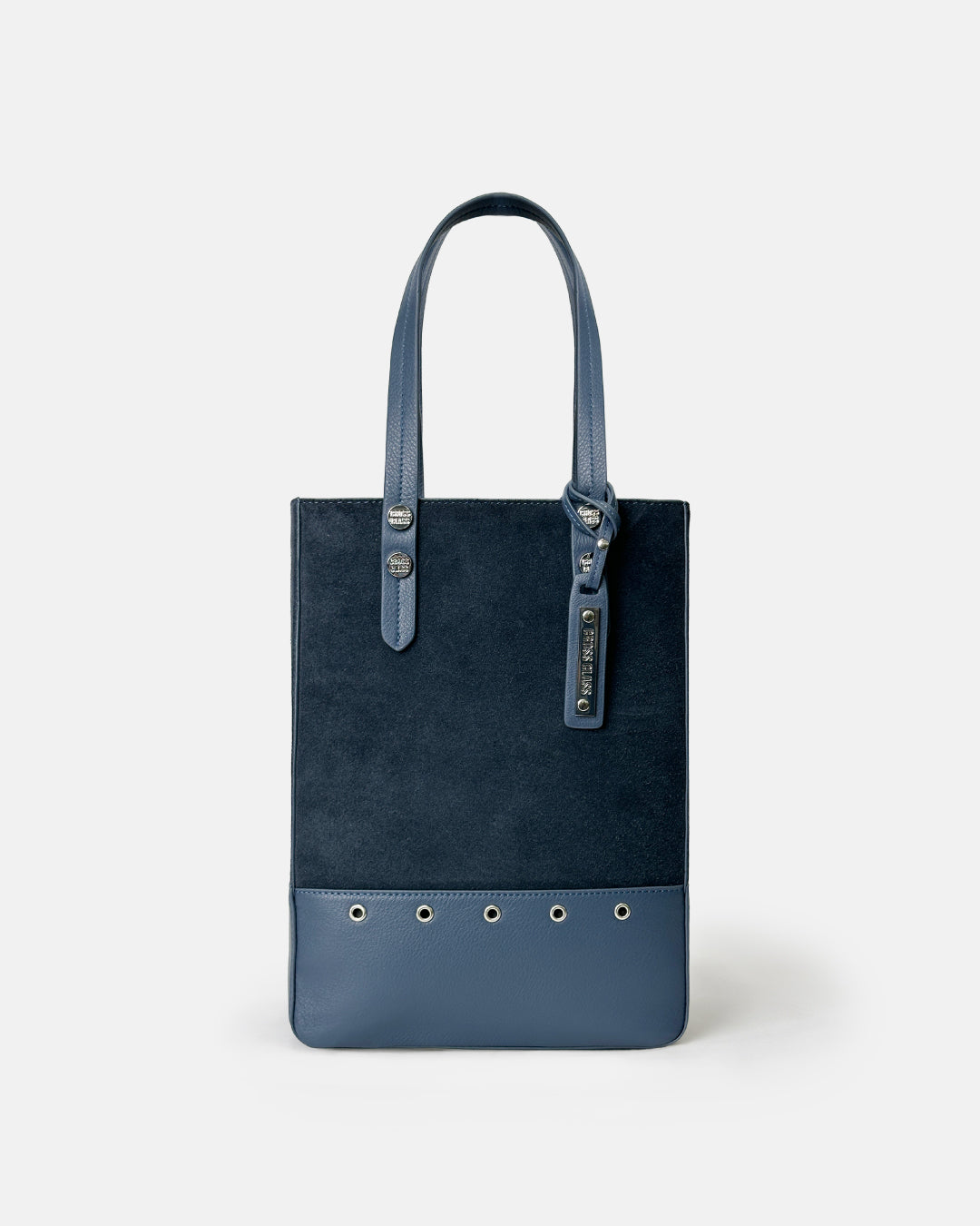 Suede Vertical Tote Bag