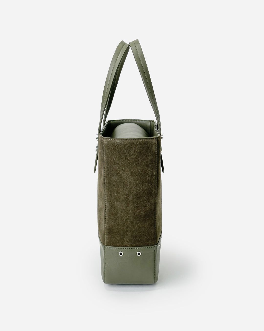 Suede Vertical Tote Bag