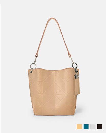 Synchro embossed cowhide bag