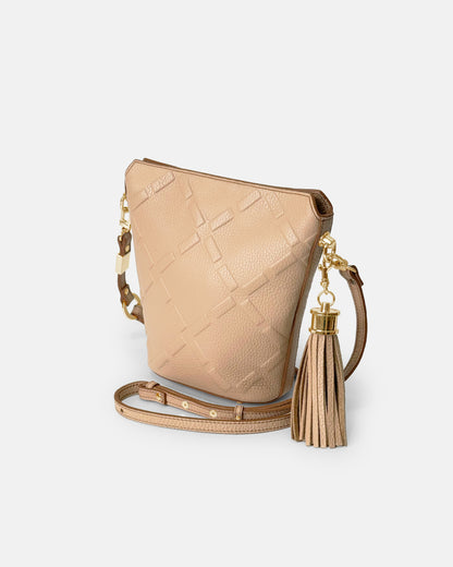 Cowhide compact shoulder bag