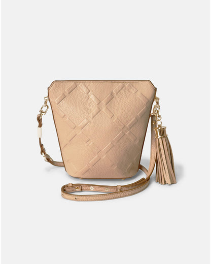 Cowhide compact shoulder bag