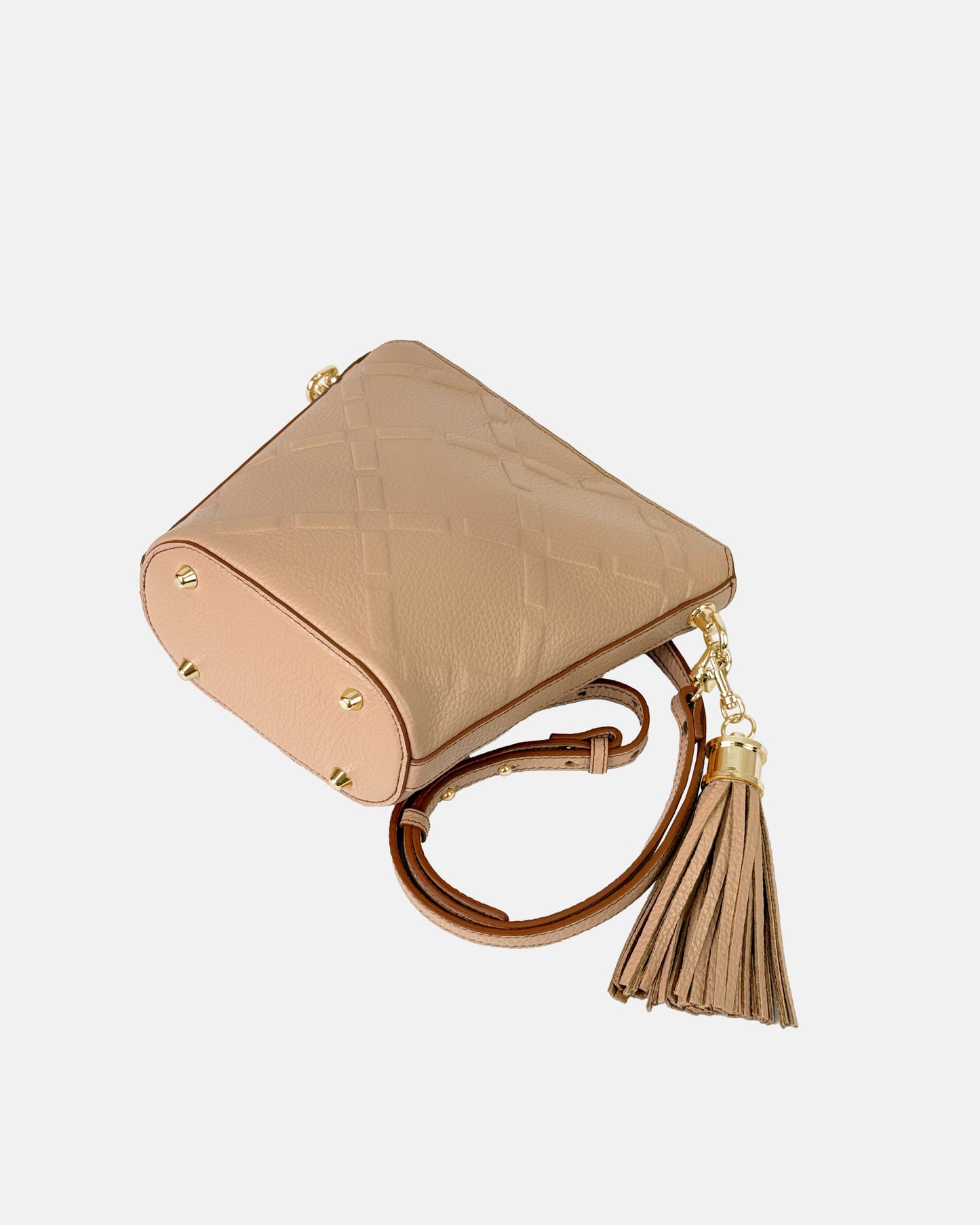 Cowhide compact shoulder bag