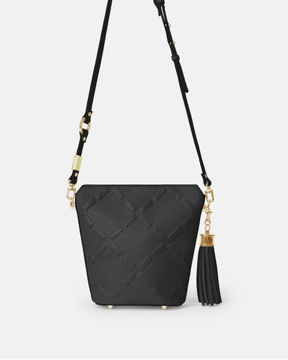 Cowhide compact shoulder bag