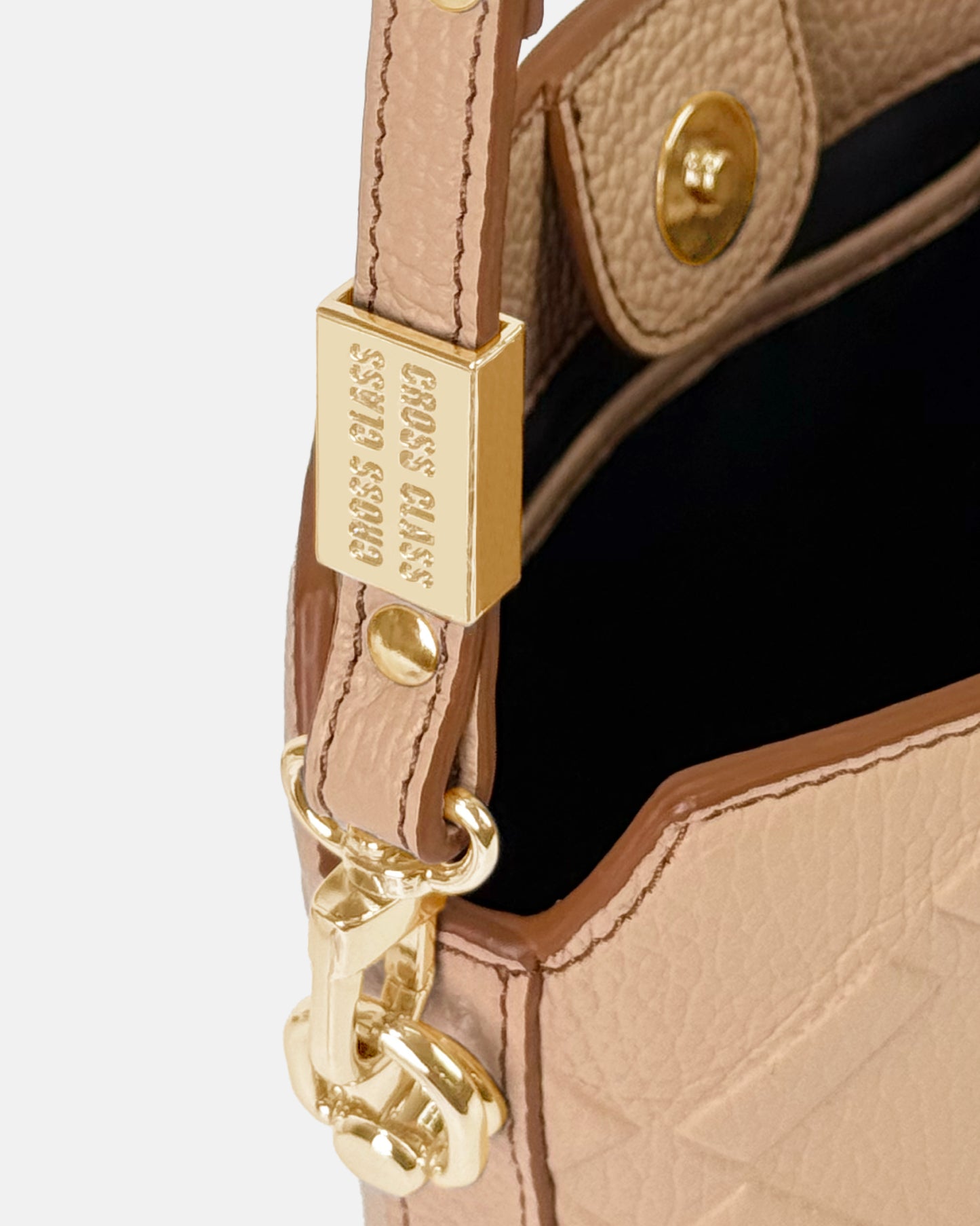 Cowhide compact shoulder bag