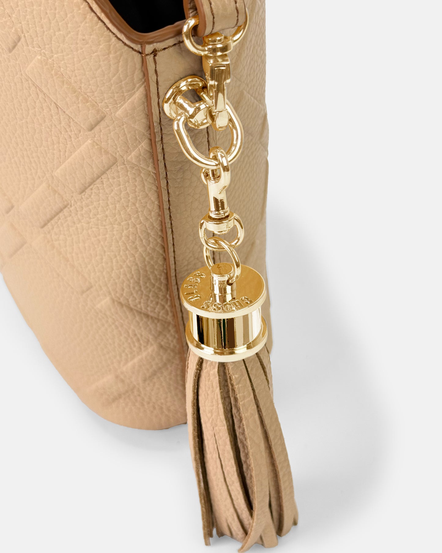 Cowhide compact shoulder bag