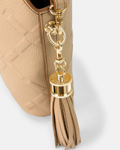 Cowhide compact shoulder bag