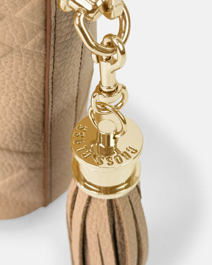 Cowhide compact shoulder bag