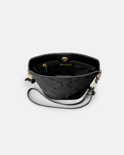 Cowhide compact shoulder bag