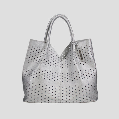 牛革カットワークトートバッグ