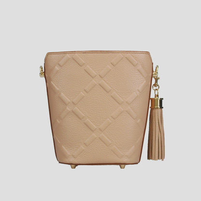 Cowhide compact shoulder bag