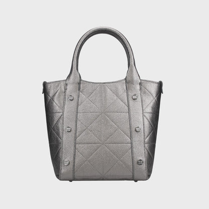 牛革モダンアートトートバッグ